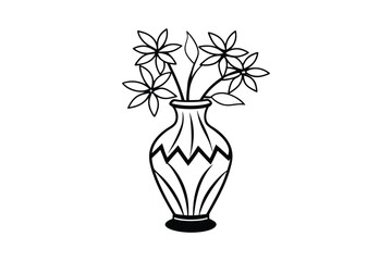 Flower Tub vector art illustration