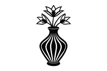 Flower Tub vector art illustration