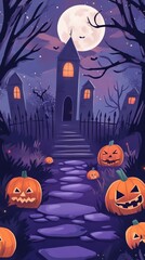 Hand drawn halloween background