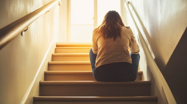Contemplation on the Stairs