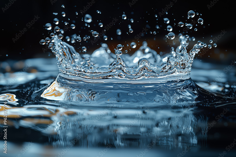 Sticker a cluster of droplets cascading down a smooth glass surface, forming a mesmerizing stream of liquid 