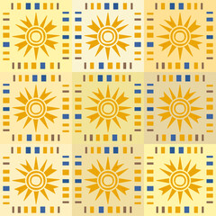 Vector illustration of an ethnic geometric pattern. Bohemian seamless pattern Seamless embroidery pattern, pattern, original design for fabric, background, carpet, wallpaper, clothing, wrapping paper.