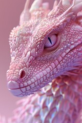 A close-up shot of a pink lizard's face, ideal for use in wildlife or nature-themed projects
