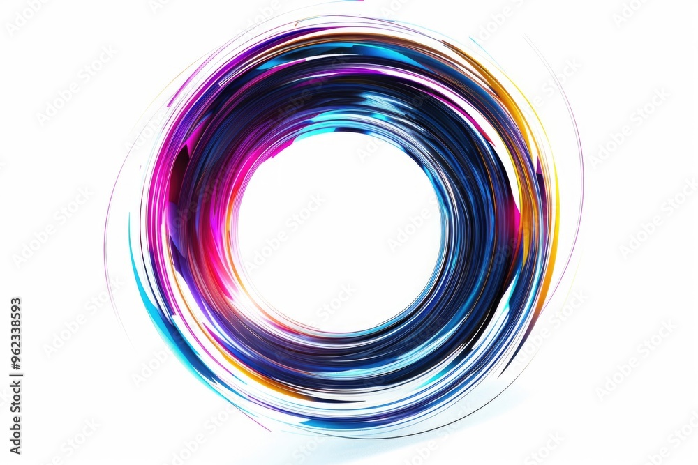Aufkleber A vibrant circular object placed on a clean white background