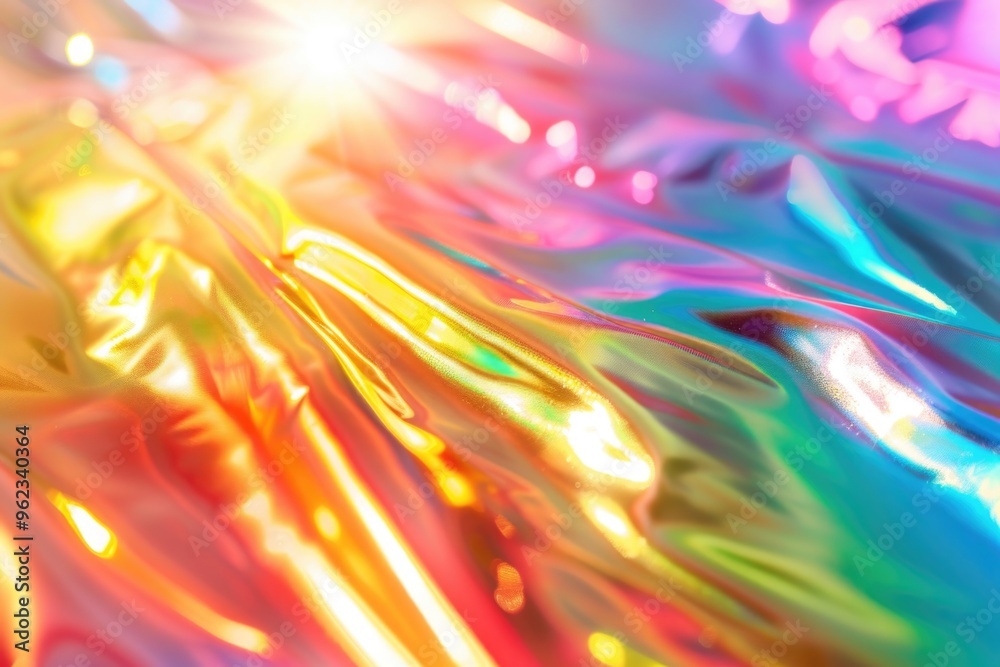 Poster a close-up shot of a colorful background with twinkling lights, perfect for use in party or celebrat