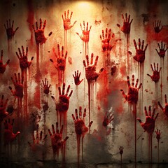 Bloody  handprints
