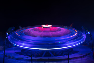 Fair attractions in the city of Santander.