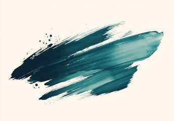 Teal wine ink with paint splashes on white background, minimalistic and detailed.