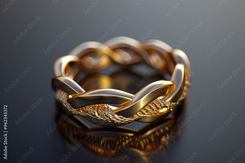 Poster a close-up view of a ring sitting on a table