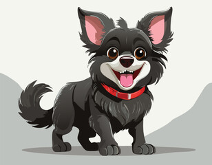 A simple vector cartoon Poodle dog illustration and vector. poodle character for coloring, stylized poodle portrait.