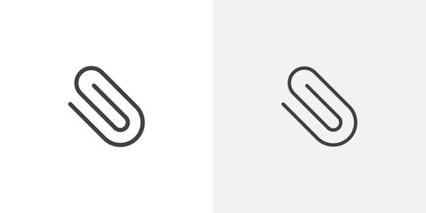 Attach icon flat and simple set design