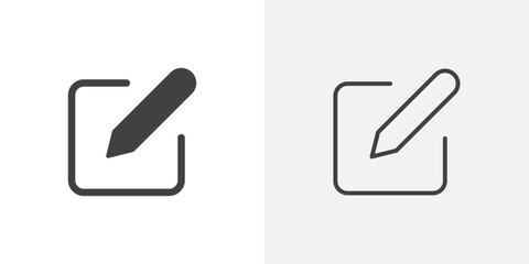 Edit icon flat and simple set design