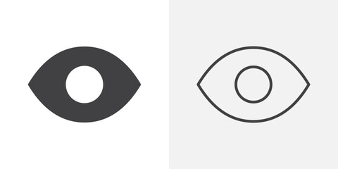 Eye icon flat and simple set design