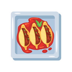 delicious pasta with bacon