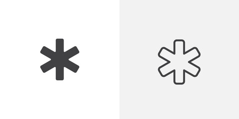 Obraz premium Medical cross icon flat and simple set design