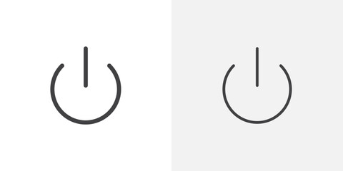 Power icon flat and simple set design