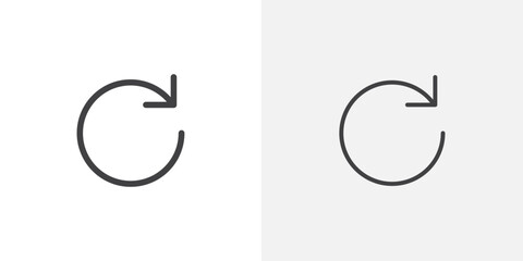 Refresh icon flat and simple set design