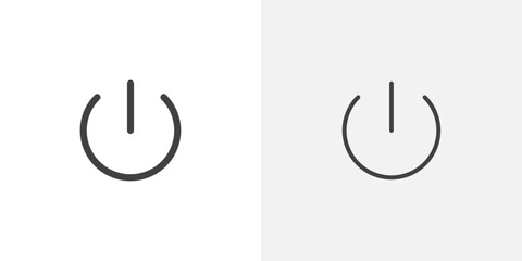 Power icon flat and simple set design