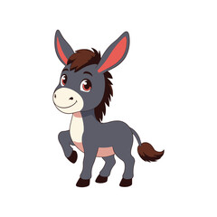 donkey cartoon animal cute vector illustration graphic design vector illustration graphic design