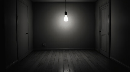 Einsames Licht in dunkler Stille