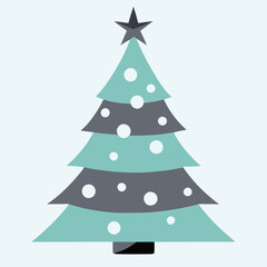A beautifully decorated Christmas tree featuring a star on top