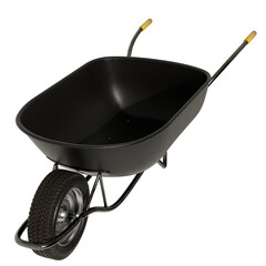 3d render wheelbarrow tools with transparent background