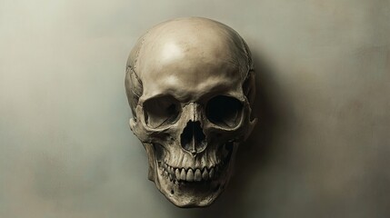 Fototapeta premium Vintage human skull concept