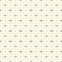 Seamless surface pattern with strokes. Broken horizontal lines. Dashes motif. Repeated rectangle blocks. Simple geometric ornament. Hatched wallpaper. Modern abstract background with stitches. Vector
