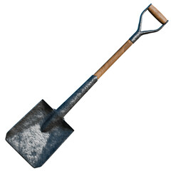 3d render3d render Shovel tool with transparent background with transparent background