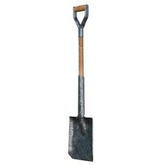 3d render3d render Shovel tool with transparent background with transparent background