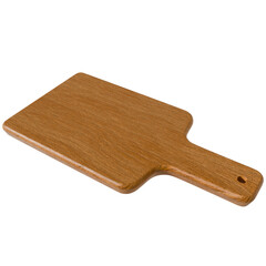 3d render wooden cutting board with transparent background