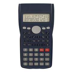 3d render scientific calculator with transparent background