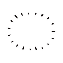 手描きの心の声の吹き出し