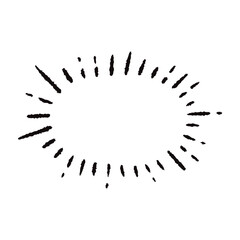 手描きの心の声の吹き出し