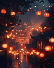 Chinese Lanterns Festival Street 
