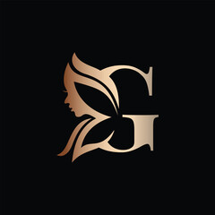 Letter G logo combination beauty logo icon Vector, G beauty logo design