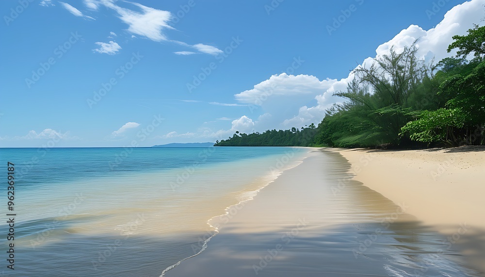 Wall mural beach with sky