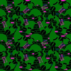 Fototapeta premium Halloween ghost seamless cartoon pattern for wrapping paper and fabrics