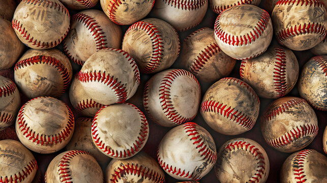 Abstract baseball background, baseball in grass