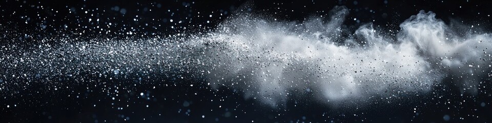 Obraz premium Radiant Platinum Dust Cloud with 3D Effect