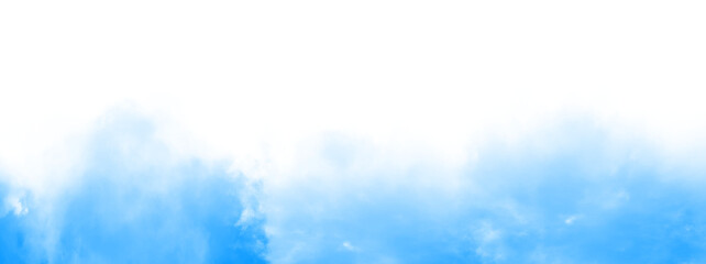PNG image, Realistic Light Blue and white cloud or smoke. White fog or smoke on transparent background. Abstract gas on transparent background.