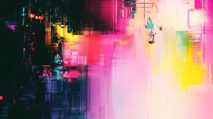 Abstract art background with bright colors, textures, and patterns.