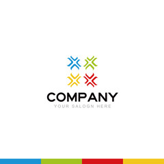 Business vector logo design, Abstract and creative icon logo design. Company Name and Slogan