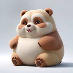 Cute fat bear cartoon.