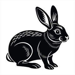 rabbit silhouette vector