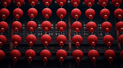 red lanterns decoration, traditional celebration