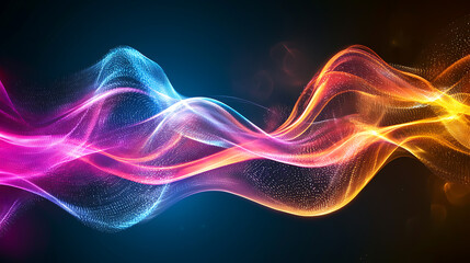 Fototapeta premium Pastel Gradient Light Waves Abstract Background