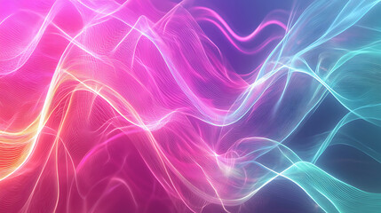 Obraz premium Vivid Multicolored Wave Motion Abstract Art