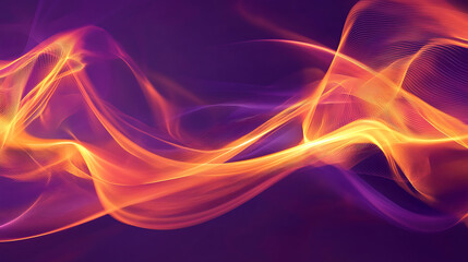 Fototapeta premium Colorful Flowing Light Waves Abstract Art