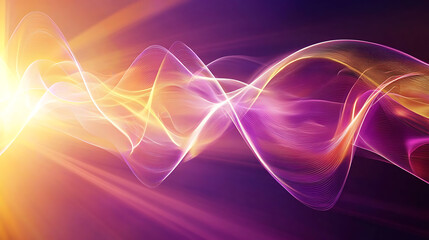 Vibrant Neon Waves Abstract Art Background